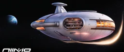 dirigible NCC 1701 hybrid, retrofuturistic, phototrealism