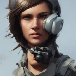 8K resolution concept art portrait by Greg Rutkowski, airplane pilot, current technology, 2022