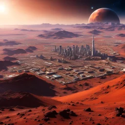 Photography of the most beautiful and wonderful places on Mars, city, realistic photo, HD 8K