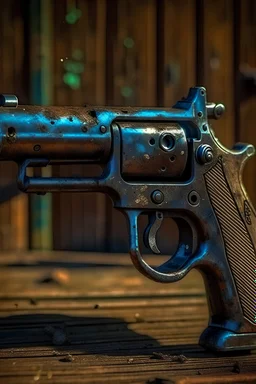 old rusted revolver