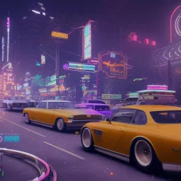 Gta 5 city, ultra realistic, intricate details, ultra highly detailed, shiny, smooth, studio quality, octane render, Surrealism, Triadic colour scheme,glow-stick, ambient lighting,nightclub lighting, polaroid, 100mm, --ar 1:1 --v4