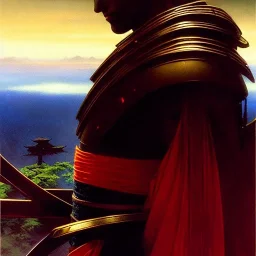 portrait of 'Genma -Ninja Scroll',ancient japanese armor, painting by gaston bussiere, greg rutkowski, yoji shinkawa, yoshitaka amano, tsutomu nihei, donato giancola, tim hildebrandt, oil on canvas, cinematic composition, extreme detail,fit full head inside picture,16k