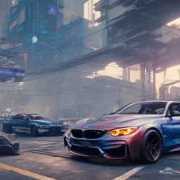 cyberpunk 2077 version of a 2020 bmw m4 cs