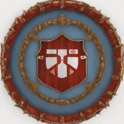 Escudo da Família Albini, simétrico, 8k, vários detalhes