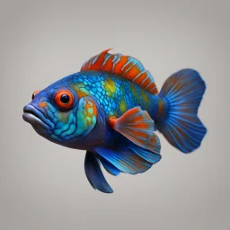 Mandarin Fish, 3d, Realistic, Detailing