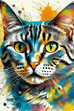 Discover the Perfect animal crazy cat Front Cover Design painting art logo
