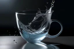 a cool looking cup overflowing with water