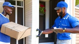 Tyrone suspiciously takes small delivered package from porch