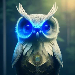 intricate details, realistic, octane, unreal engine, portrait, natural lighting,insanely, elegant, blue neon wearing, detail, bokeh, fantasy art style, volumetric lighting, extreme detail, Photorealism, High detail, Hyper realistic Owl in forest, macro lens blur,abstract paint, sharp focus, 85mm, polaroid, cinematic, cinema4d, HDR, 8k