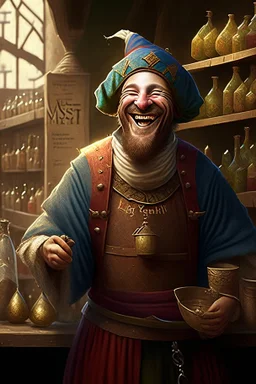 happy merchant medival