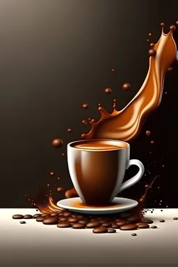 advertising background with a splash of coffee realistic