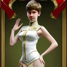 realistic photo 13-year-old boy Russian guy short male hairstyle short brown hair shorthair guy in women's cocktail dress that fit wide hips and lace tights beautiful cleavage big ass high heels delicate graceful with a very thin waist delicate thin very elegant with a very thin waist in lace stockings with heels in the restaurant new year