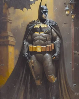 Batman arte pintura al oleo