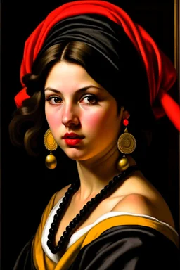 Portrait of Yunalesca, from Final Fantasy X, Caravaggio style