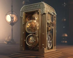 magic time travel machine, intricate, realistic