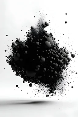 create a suspended black porous particle with white background