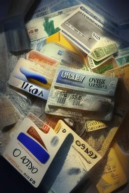 A lot of visa, buying,