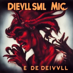 music album cover , devil