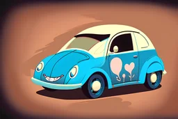 whimsical cartoon car