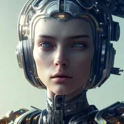 high definition cyborg, 4k, male, sad, tear, ultra high definition, finely tuned detail, unreal engine 5, octane render, ultra realistic face, detailed make-up, detailed hair, detailed metals, use dynamic palette, accurate proportions, high contrast, black smokey bokeh background