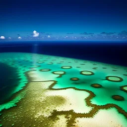 Great Barrier Reef, Australia,aerial view,cloudy,extremely detailed digital painting, high resolution,8k, realistic, beautiful, volumetric lighting, mystical colors ,perfectly centered image, perfect composition, rim light, beautiful lighting,masterpiece, stunning scene, raytracing, anatomically correct, in the style Van Gogh and robert e howard and Ken Kelley and Ohrai Noriyoshi and Simon Bisley and tomzj1.