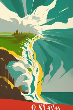 Make a poster about a nation called Osvakia. Known for its liberalism and coast