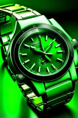 generate image of green face watch companies which seem real for blog