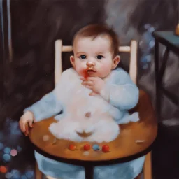 a baby in a fantasy card illustration