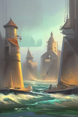 Can you make an old painting of a huge coastal city called matesolles..make it look french