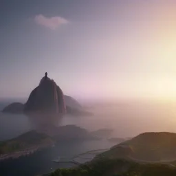 Christ the Redeemer, beautiful, landscape, unreal engine 5, cinematic lighting, photorealistic, realistic, hyper detailed, 8k, octane render, cinema 4d