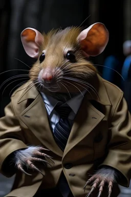 Donald Trump dressed as a rat