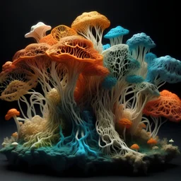 MYCELIUM NETWORK COLORFUL ULTRA REALISTIC
