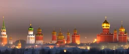 banner graphics Moscow Kremlin