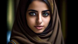 Pretty muslim girl, arabian face,