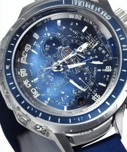 wristwatch galaxy universe astronaut chronograph blue evil