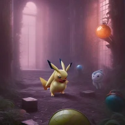 Mystery pokemon,Ambiance dramatique, hyperrealisme, 8k, high quality, lot of details, portrait,