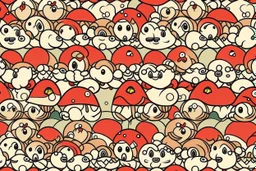 SUPER MARIO MUSHROOM theme PATTERN