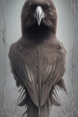 Dead nature. crow . surrealism