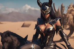 venom girl in 8k solo leveling shadow artstyle, anubis them, neon effect, full body, Desert, intricate details, highly detailed, high details, detailed portrait, masterpiece,ultra detailed, ultra quality