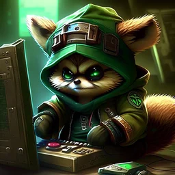 Teemo from League of Legends, as a hacker