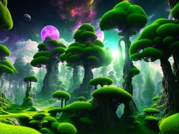 green black crystal cosmic and galactic ambiance hill sky rocks sunny trees pools surreal, full of details, smooth, bright sunshine，soft light atmosphere, light effect，vaporwave colorful, concept art, smooth, extremely sharp detail, finely tuned detail, ultra high definition, 8 k, unreal engine 5, ultra sharp focus