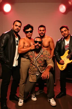 the cast from the "push the tempo" music video with fatboy slim