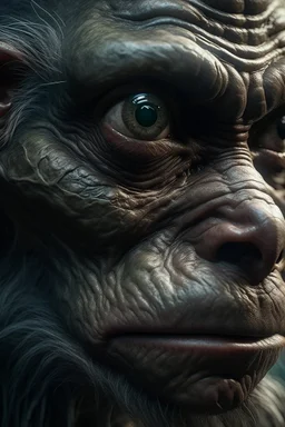 Bosch nightmares painting style Title: a monkey face ,insanely detailed octane render trending on artstation, 8k artistic photography, photorealistic concept art, soft natural volumetric cinematic perfect light, chiaroscuro, award-winning photograph, masterpiece, oil on canvas, Raphael, Caravaggio, Greg Rutkowski, people, beksinski, Giger