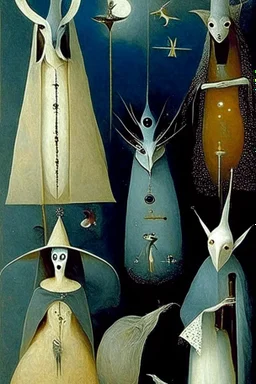 a collage of surrealist paintings by artist "Leonora Carrington",by artist "Christian Schloe"