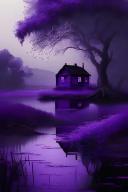 Quiet place in purple