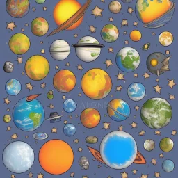 cartoon planets