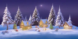 Cute tiny world Christmas diorama