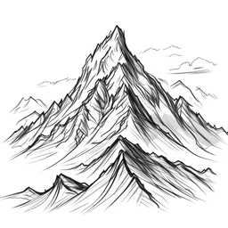 draw a white mountain