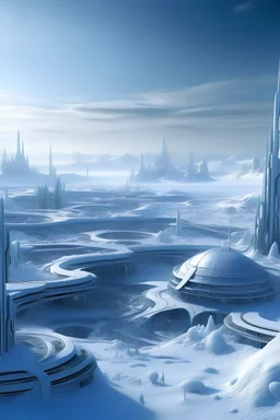 Miasto przyszłości na lodowej planecie