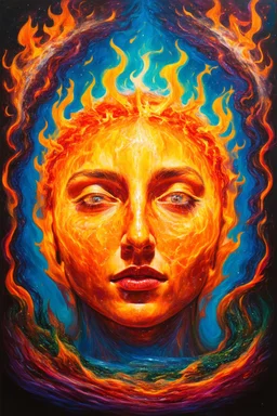 Consciousness creates reality; Neo-Surrealism; Fiery Palette